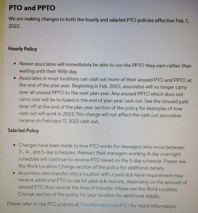 PTO Policy Walmart In 2022 (All You Need To Know)